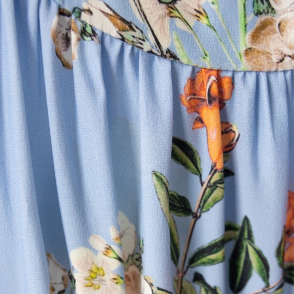 Parker Blue Floral Maxi Dress / Gown - Picture 5 of 6